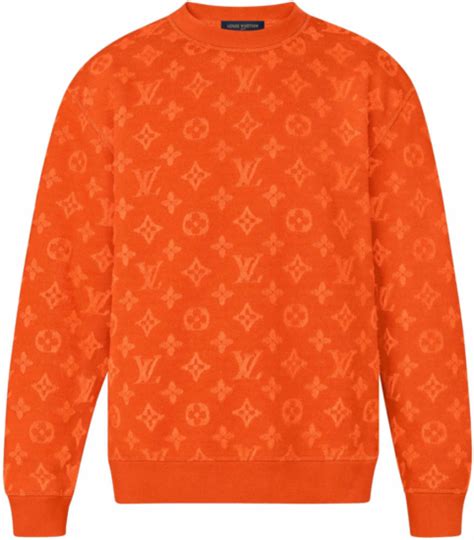 louis vuitton full monogram orange jacquard crew neck|Louis Vuitton sweater bag.